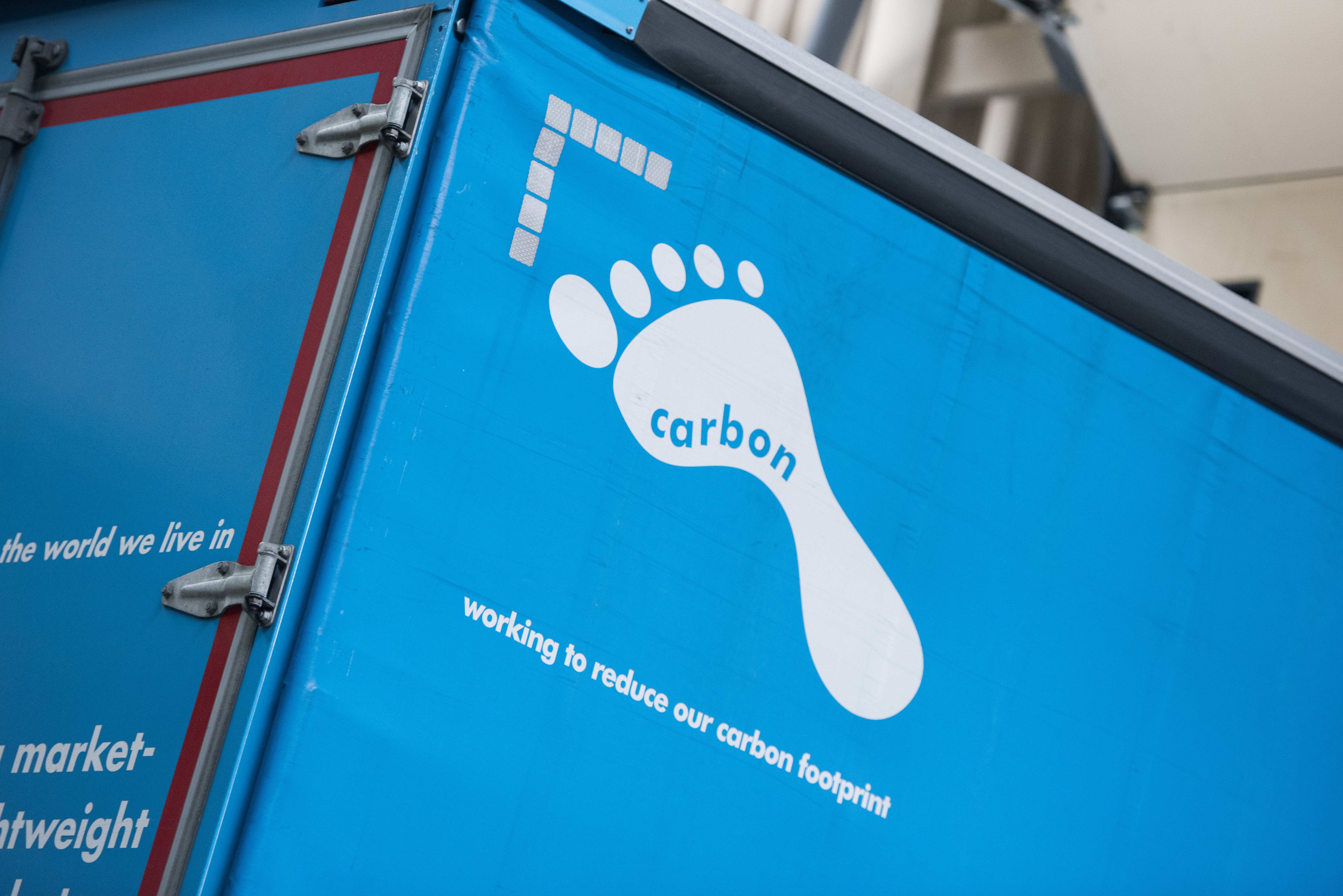 Knauf Truck with Carbon footprint logo